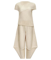 HEYFANCYSTYLE Luxury Japanese Pleated Pant Set Wrinkle Resistant